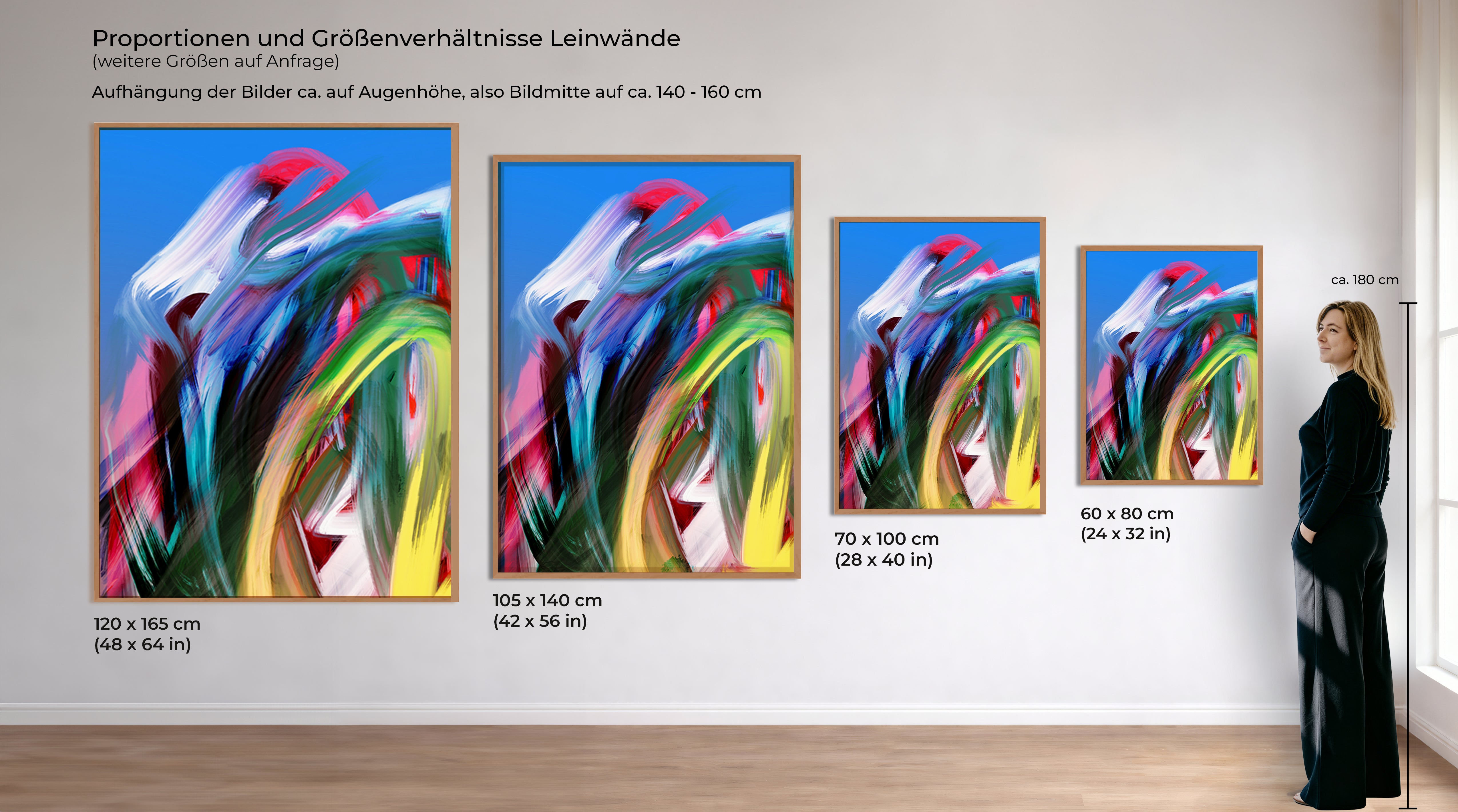 Fine Art Print auf Atelier-Leinwand: "Above the blue"