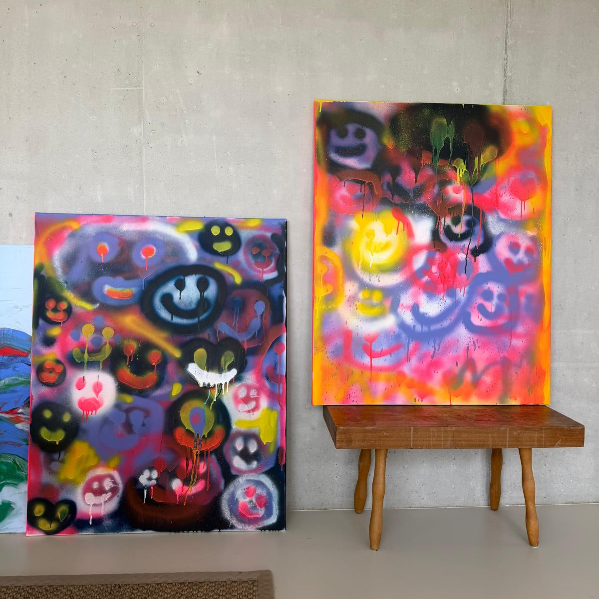 Original: "Smile Noir" 70x100cm auf Leinwand