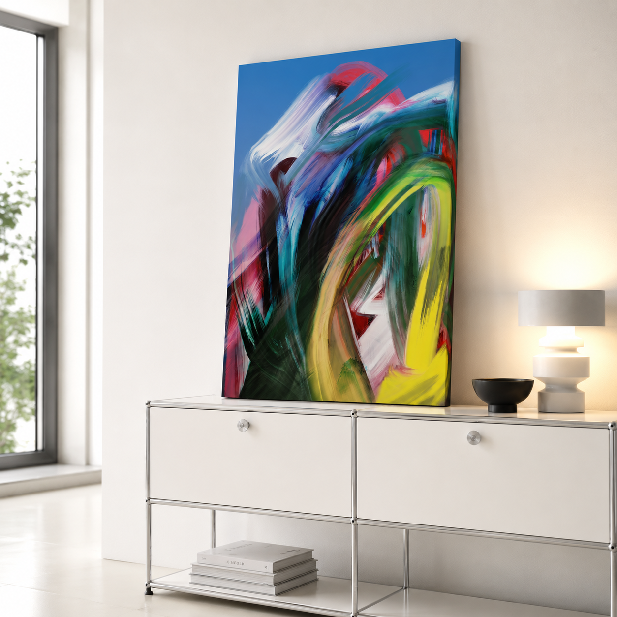 Fine Art Print auf Atelier-Leinwand: "Above the blue"
