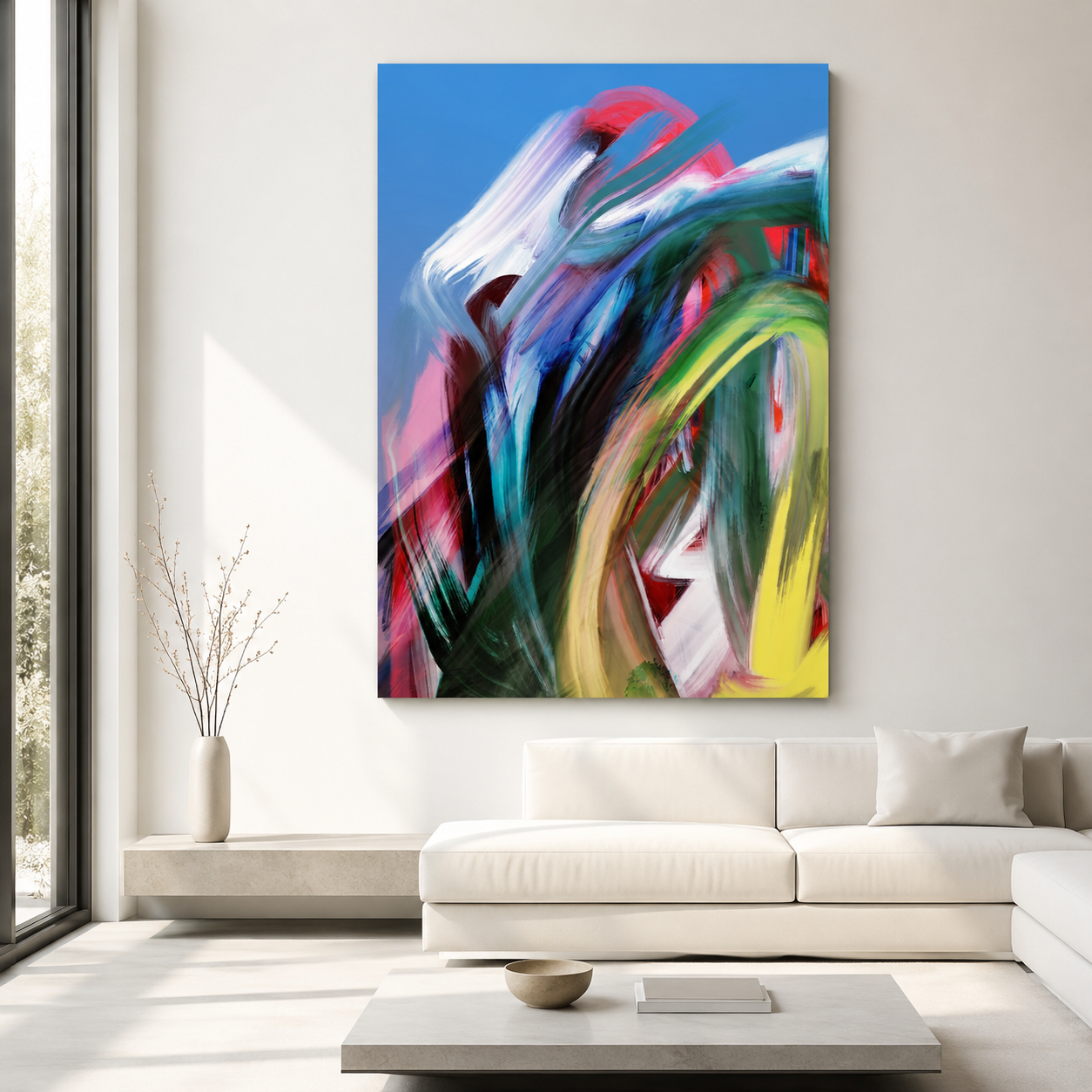 Fine Art Print auf Atelier-Leinwand: "Above the blue"