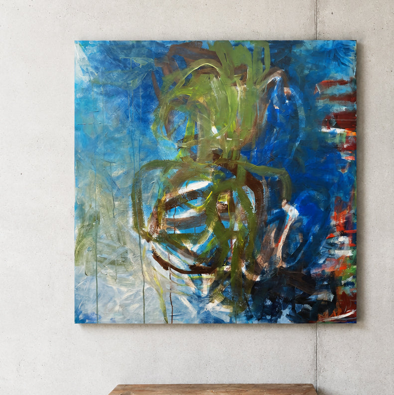 Original: "Serie People - Leere" 100x100 cm auf Leinwand