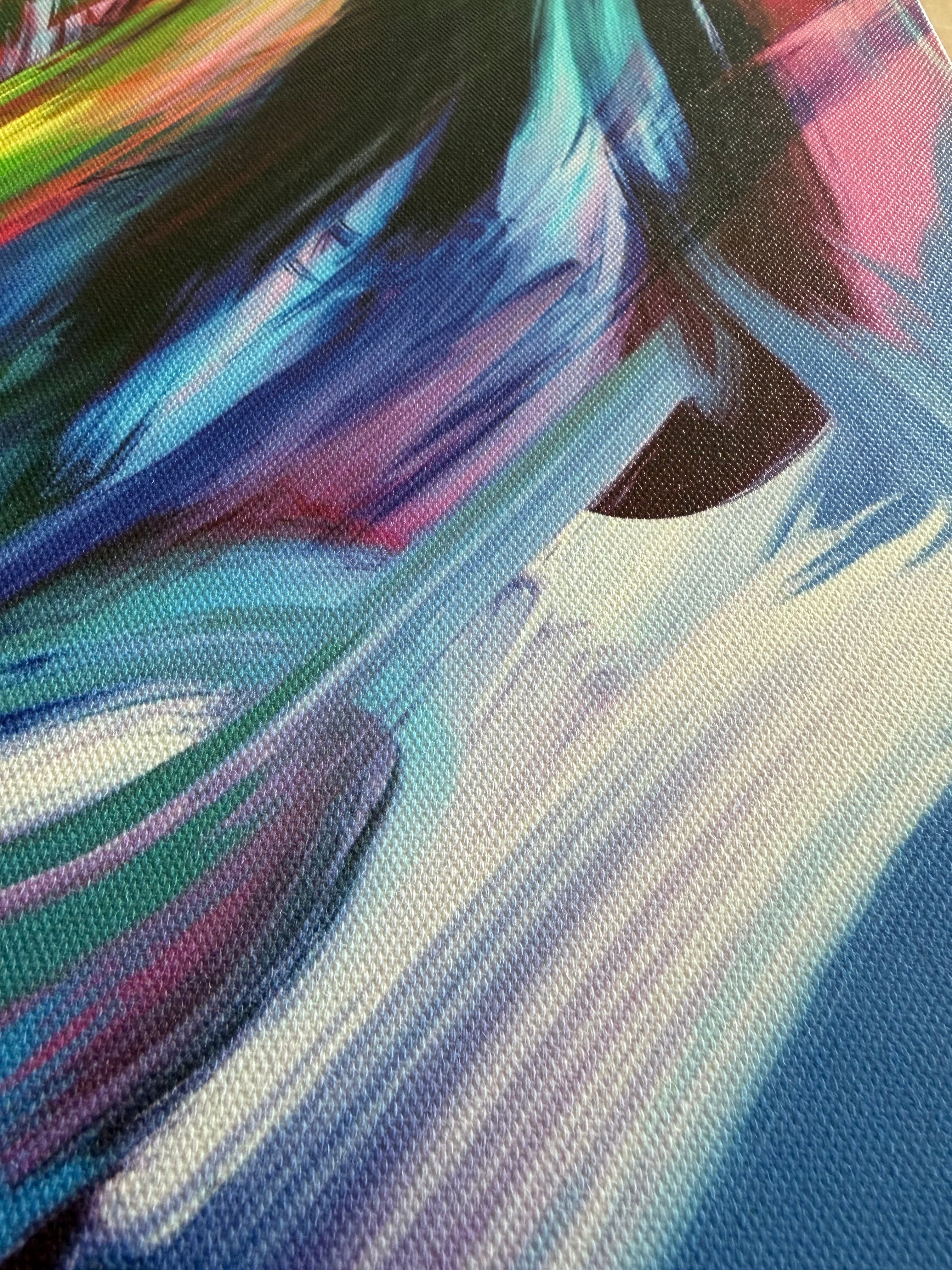 Fine Art Print auf Atelier-Leinwand: "Above the blue"
