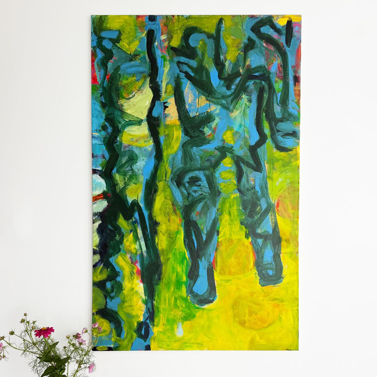 Original: "Serie Garten - Live 3" 100x140 cm auf Leinwand