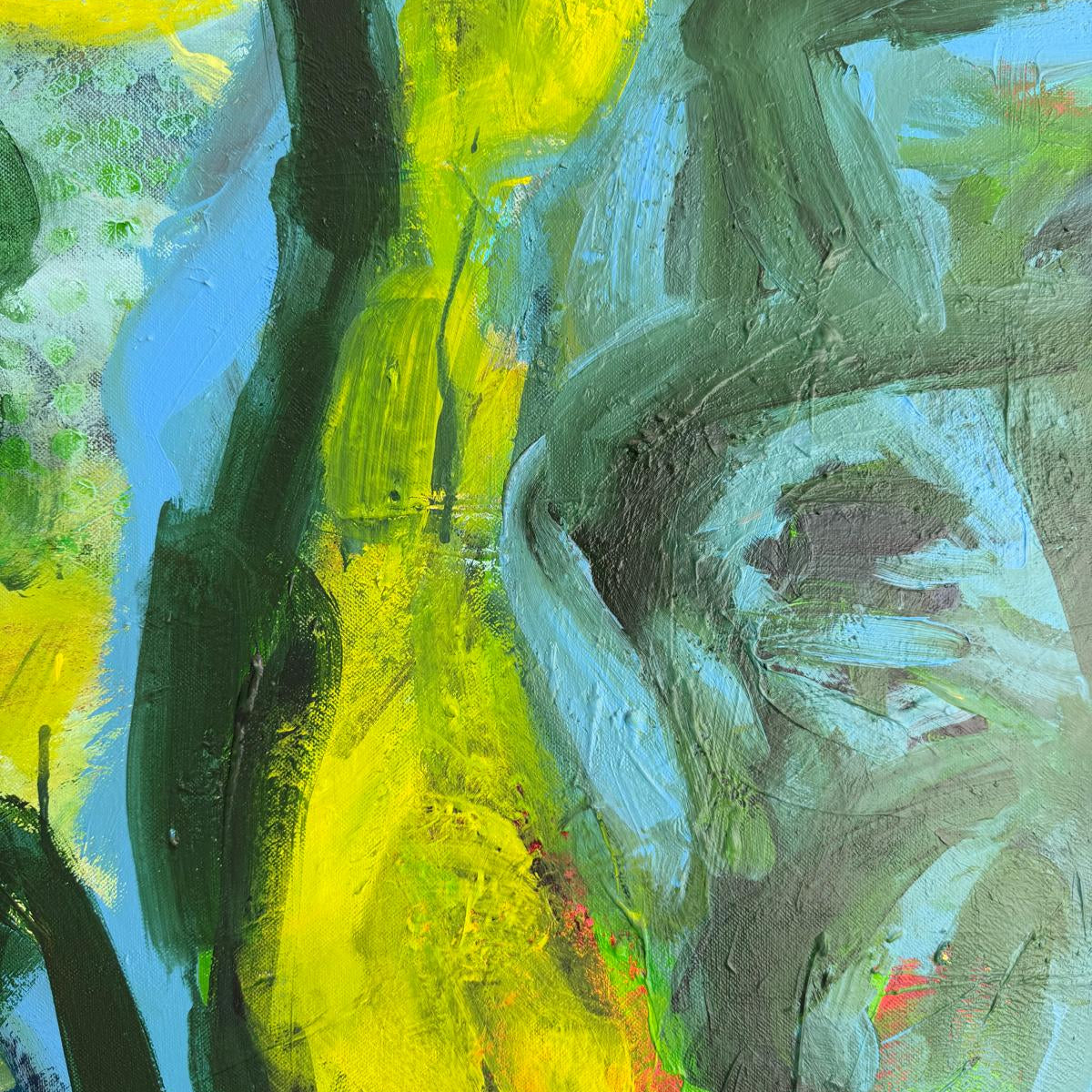 Original: "Serie Garten - Live 3" 100x140 cm auf Leinwand